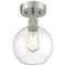 Access Lighting Port Nine Burgundy, Burgundy LED SemiFlush, Brushed Steel Finish, Clear Glass 63148LEDDLP-BS/CLR - alternate 6